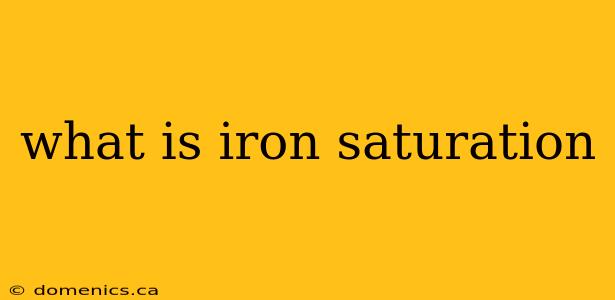 what is iron saturation