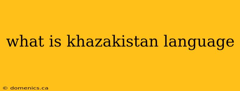 what is khazakistan language