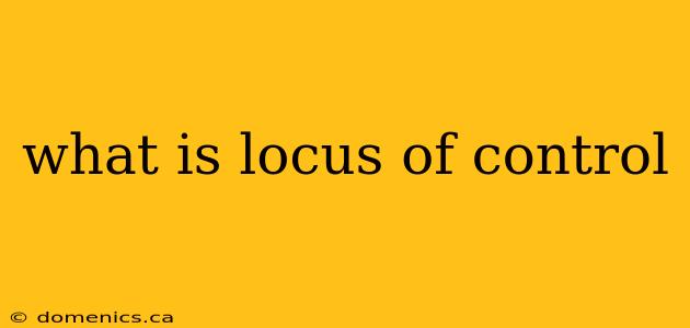 what is locus of control