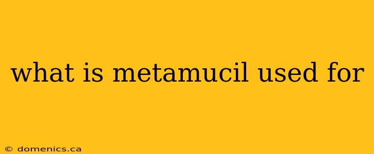 what is metamucil used for