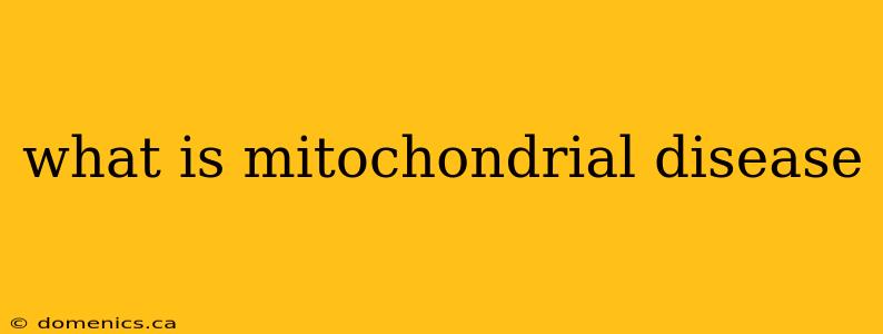 what is mitochondrial disease