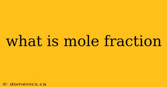 what is mole fraction