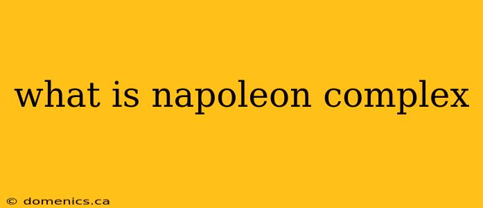 what is napoleon complex