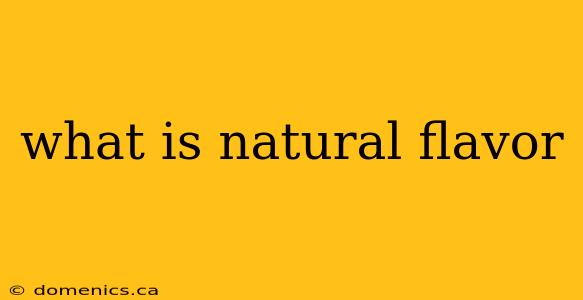 what is natural flavor