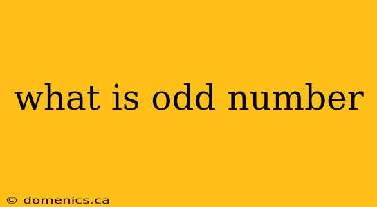 what is odd number