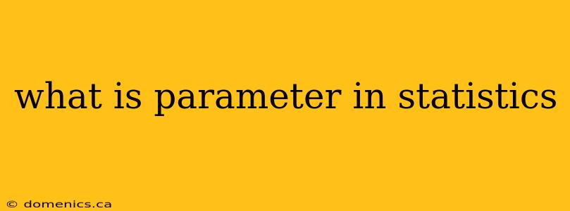 what is parameter in statistics