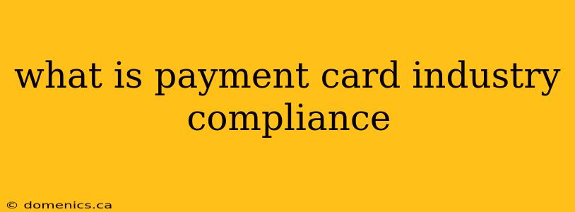 what is payment card industry compliance