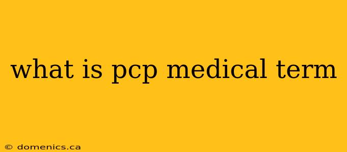 what is pcp medical term