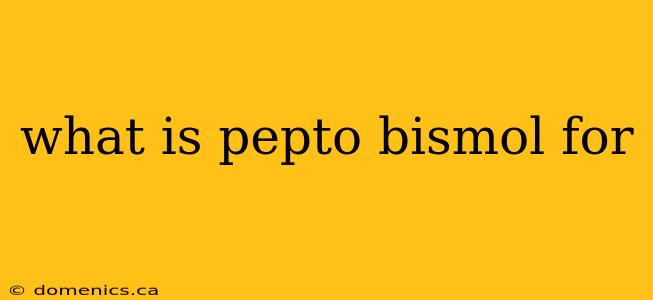 what is pepto bismol for