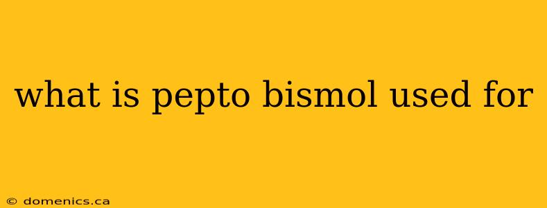 what is pepto bismol used for