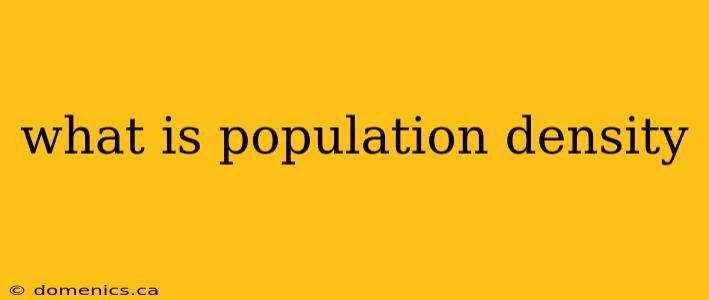 what is population density