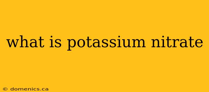 what is potassium nitrate