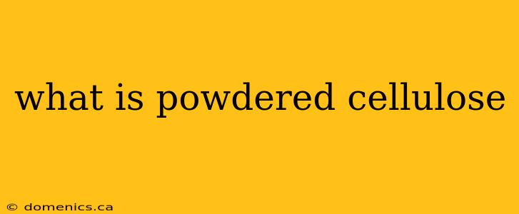 what is powdered cellulose