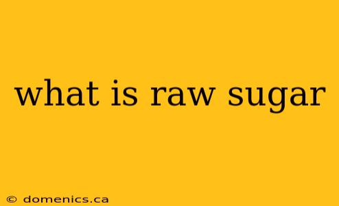 what is raw sugar