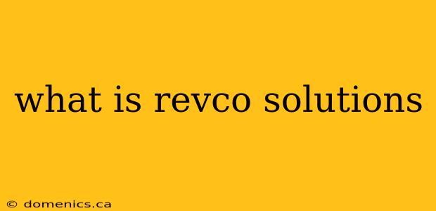 what is revco solutions