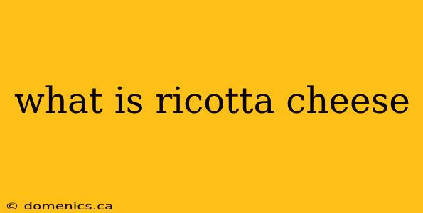 what is ricotta cheese