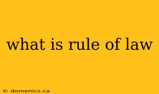 what is rule of law