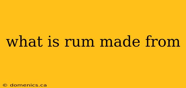 what is rum made from