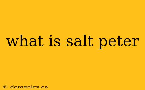 what is salt peter