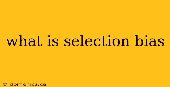 what is selection bias