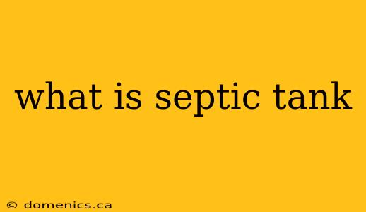 what is septic tank