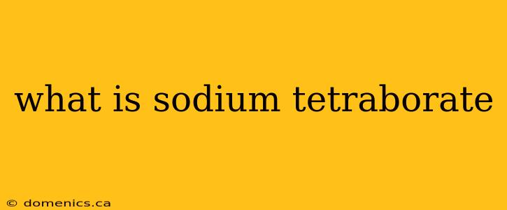 what is sodium tetraborate