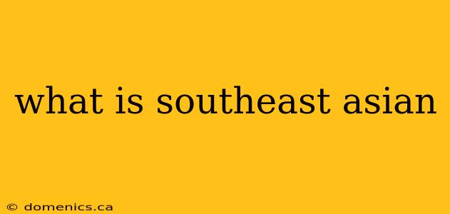 what is southeast asian