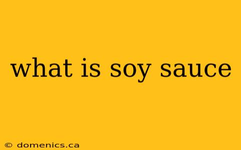 what is soy sauce