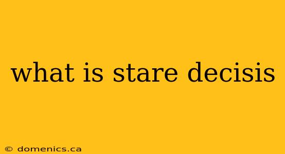 what is stare decisis