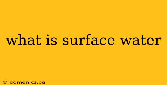 what is surface water