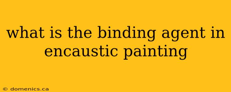 what is the binding agent in encaustic painting