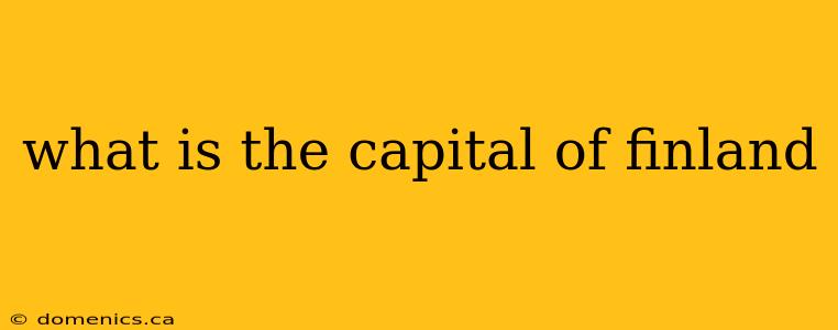 what is the capital of finland