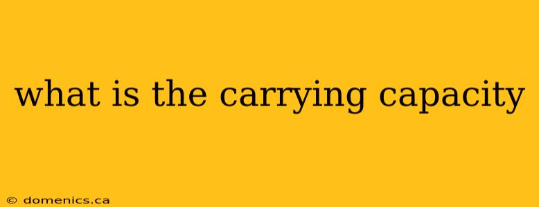 what is the carrying capacity