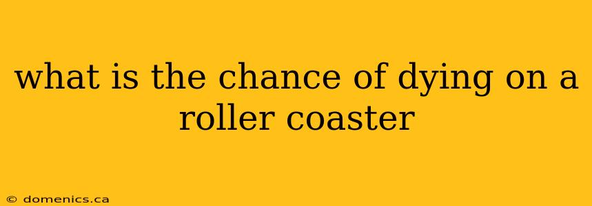 what is the chance of dying on a roller coaster