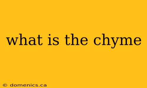 what is the chyme