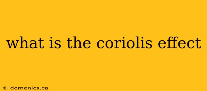 what is the coriolis effect