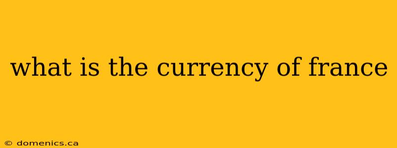 what is the currency of france