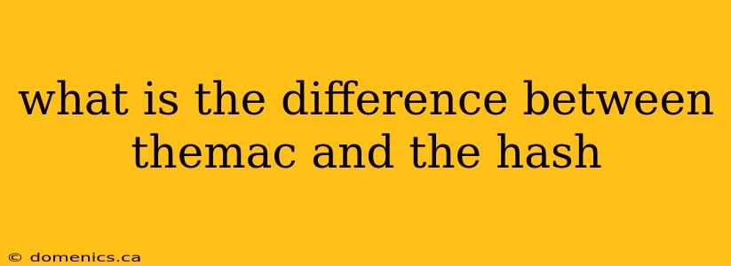 what is the difference between themac and the hash