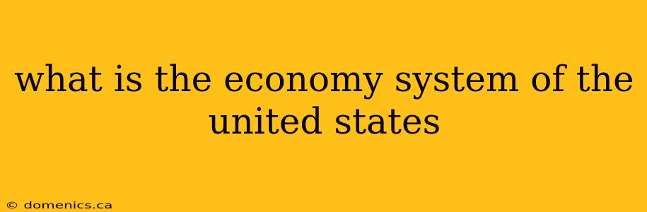 what is the economy system of the united states