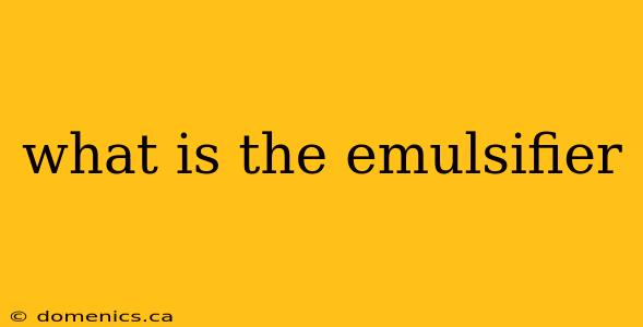 what is the emulsifier