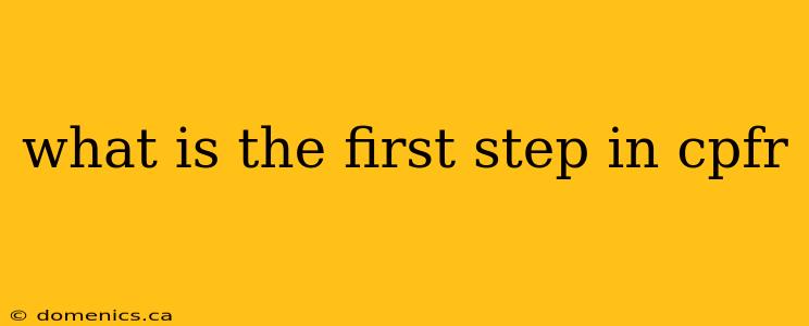 what is the first step in cpfr