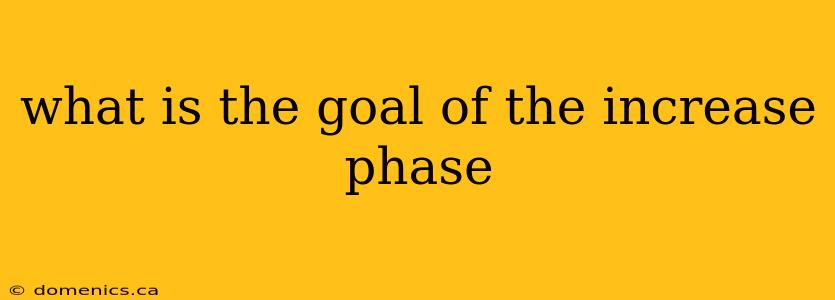 what is the goal of the increase phase