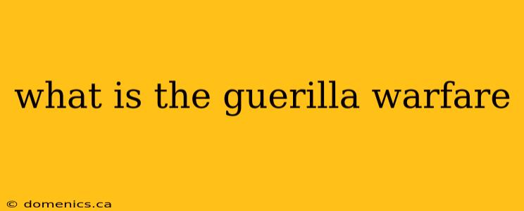 what is the guerilla warfare