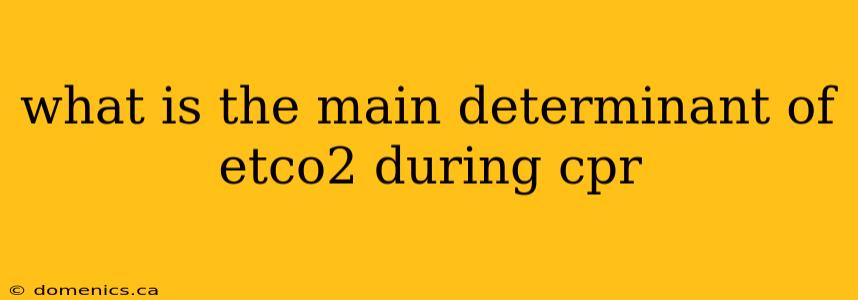 what is the main determinant of etco2 during cpr