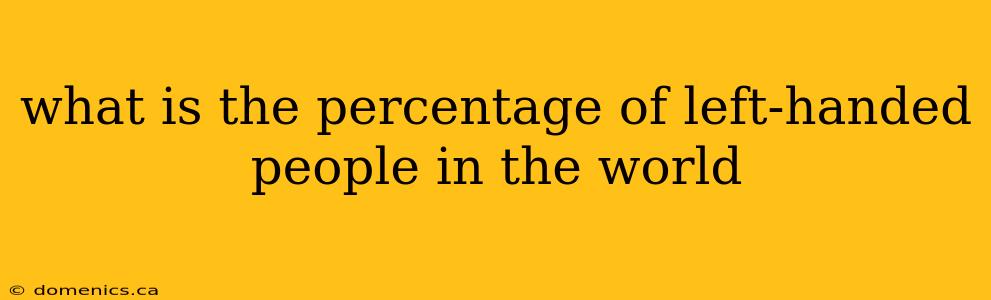 what is the percentage of left-handed people in the world