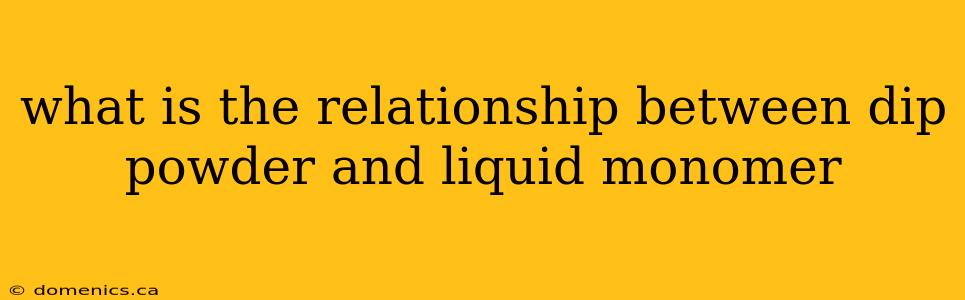 what is the relationship between dip powder and liquid monomer