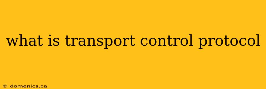 what is transport control protocol