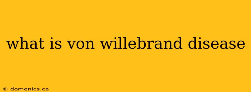 what is von willebrand disease