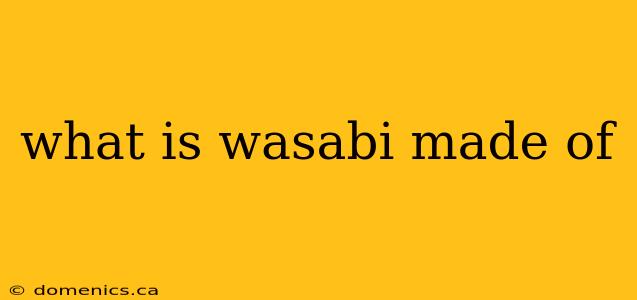 what is wasabi made of