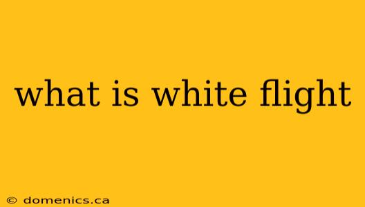 what is white flight